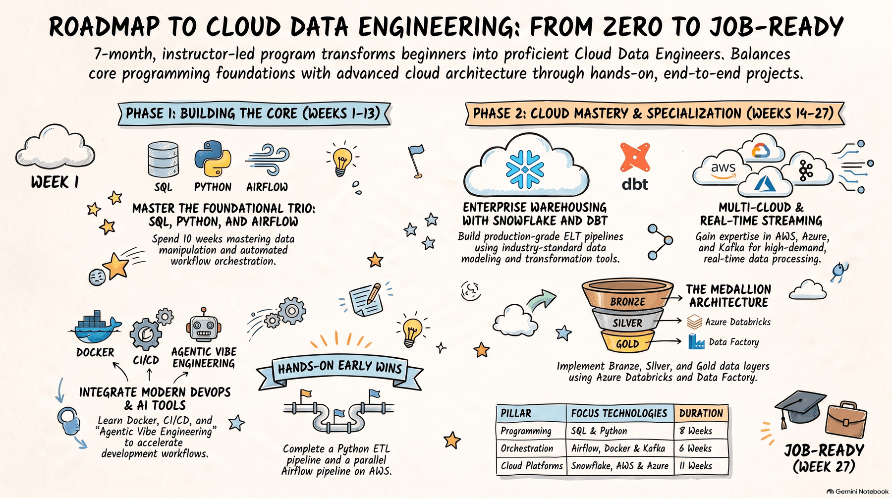 Cloud Data Engineering training roadmap